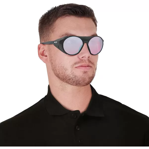 imageOakley Mens Oo9440 Clifden Round SunglassesPolished BlackPrizm Snow Sapphire Iridium