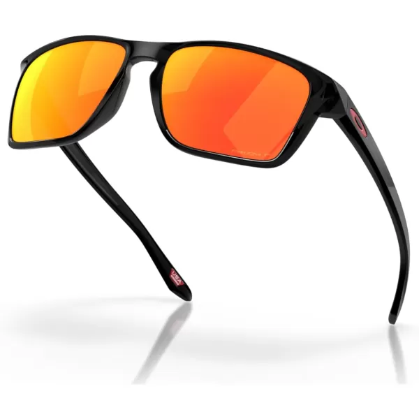 imageOakley Mens Oo9448 Sylas Rectangular SunglassesBlack InkPrizm Ruby Polarized