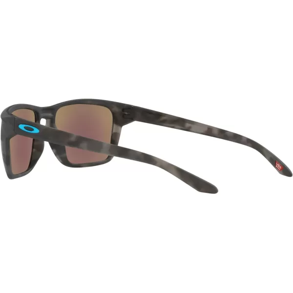 imageOakley Mens Oo9448 Sylas Rectangular SunglassesMatte Black TortoisePrizm Sapphire Polarized