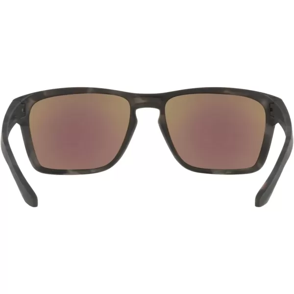 imageOakley Mens Oo9448 Sylas Rectangular SunglassesMatte Black TortoisePrizm Sapphire Polarized