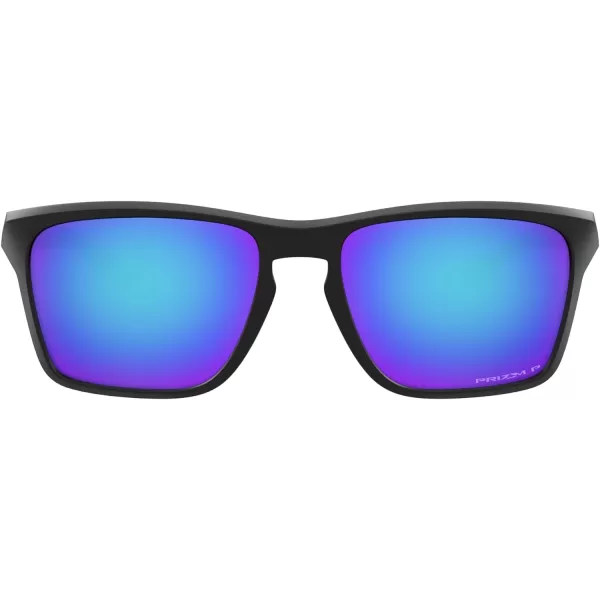 imageOakley Mens Oo9448 Sylas Rectangular SunglassesMatte BlackPrizm Sapphire Iridium Polarized