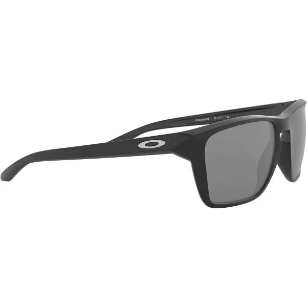 imageOakley Mens Oo9448 Sylas Rectangular SunglassesMatte BlackSilverPrizm Black