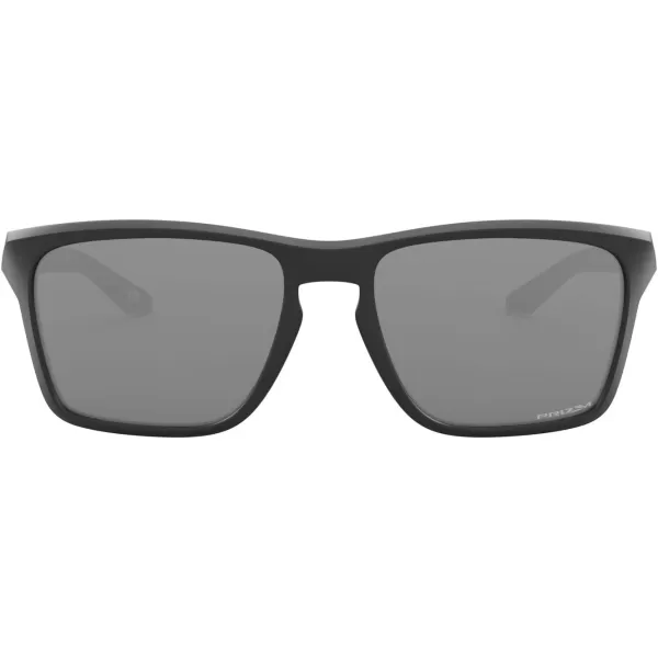 imageOakley Mens Oo9448 Sylas Rectangular SunglassesMatte BlackSilverPrizm Black
