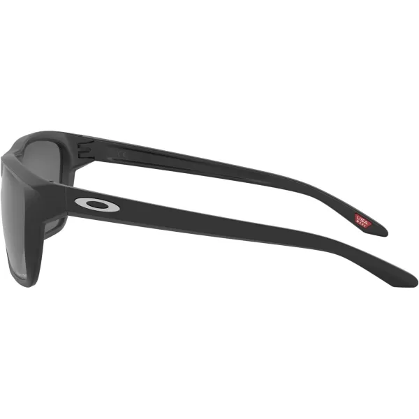 imageOakley Mens Oo9448 Sylas Rectangular SunglassesMatte BlackSilverPrizm Black
