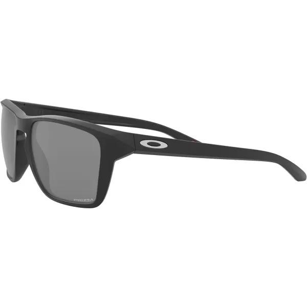 imageOakley Mens Oo9448 Sylas Rectangular SunglassesMatte BlackSilverPrizm Black