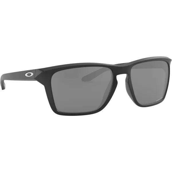 imageOakley Mens Oo9448 Sylas Rectangular SunglassesMatte BlackSilverPrizm Black