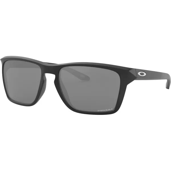 imageOakley Mens Oo9448 Sylas Rectangular SunglassesMatte BlackSilverPrizm Black
