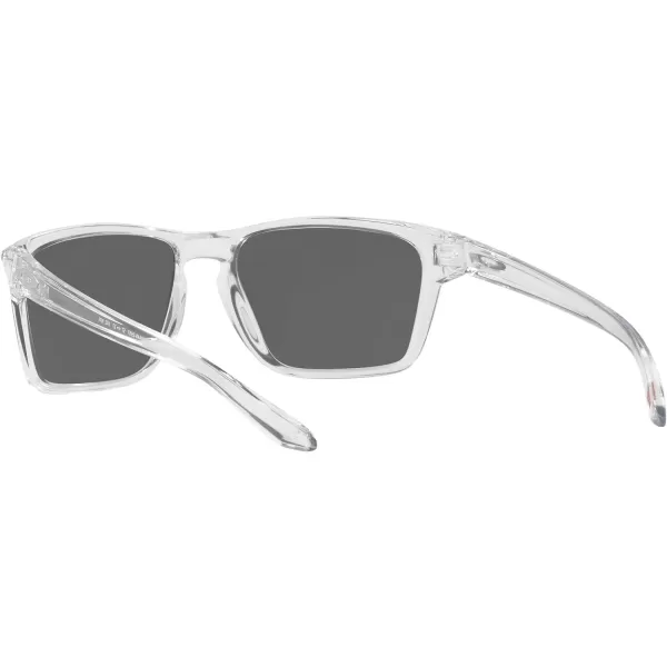 imageOakley Mens Oo9448 Sylas Rectangular SunglassesPolished ClearPrizm Black