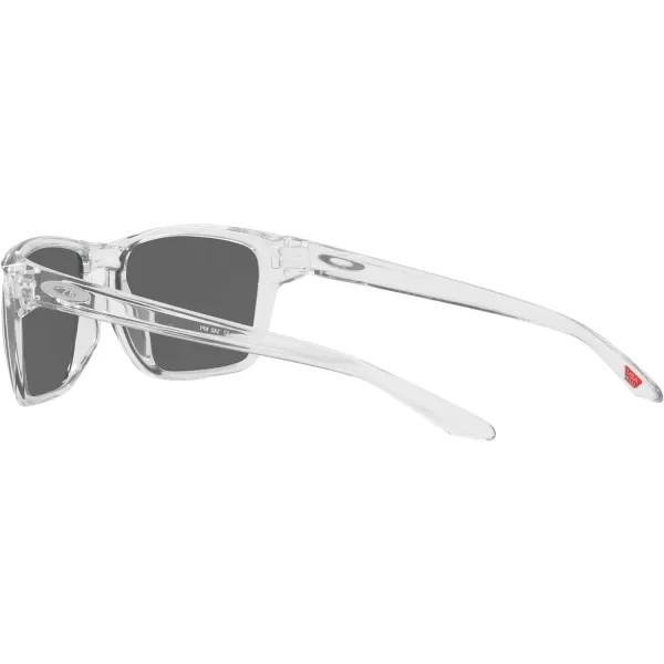 imageOakley Mens Oo9448 Sylas Rectangular SunglassesPolished ClearPrizm Black