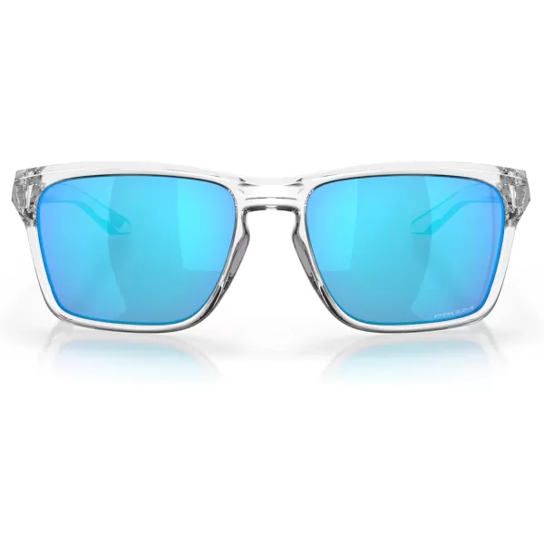 imageOakley Mens Oo9448 Sylas Rectangular SunglassesPolished ClearPrizm Sapphire