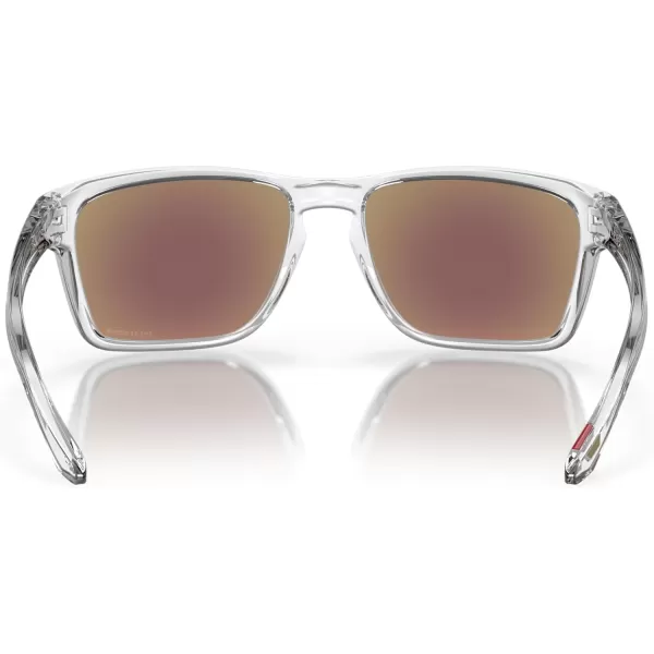 imageOakley Mens Oo9448 Sylas Rectangular SunglassesPolished ClearPrizm Sapphire