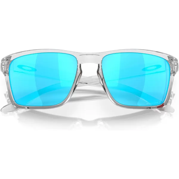 imageOakley Mens Oo9448 Sylas Rectangular SunglassesPolished ClearPrizm Sapphire