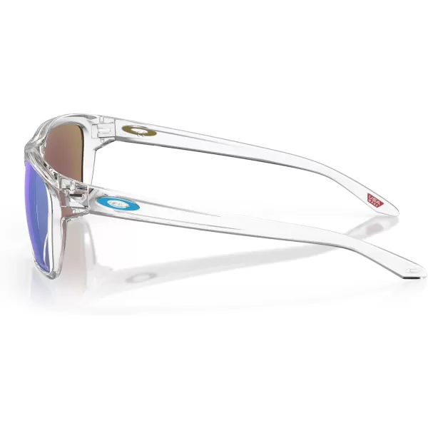 imageOakley Mens Oo9448 Sylas Rectangular SunglassesPolished ClearPrizm Sapphire