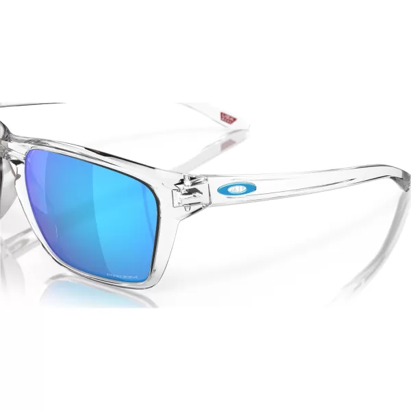 imageOakley Mens Oo9448 Sylas Rectangular SunglassesPolished ClearPrizm Sapphire