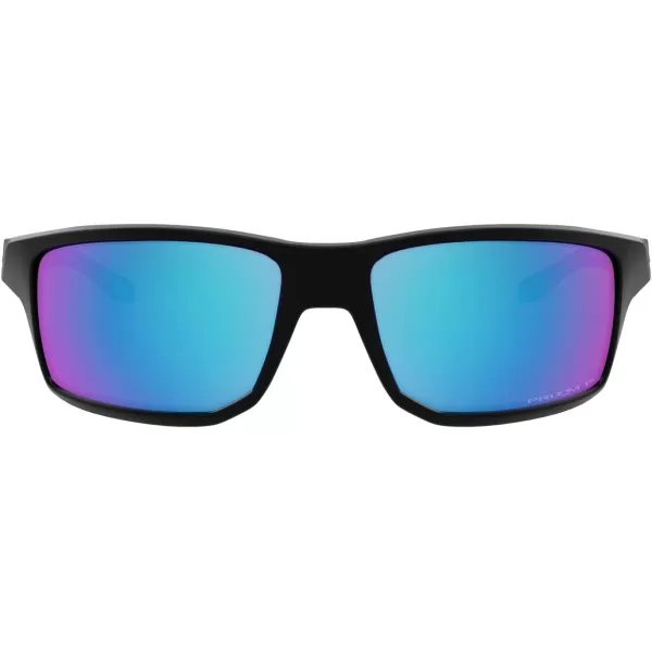 imageOakley Mens Oo9449 Gibston Square SunglassesMatte Black Silver IconPrizm Sapphire Iridium Polarized