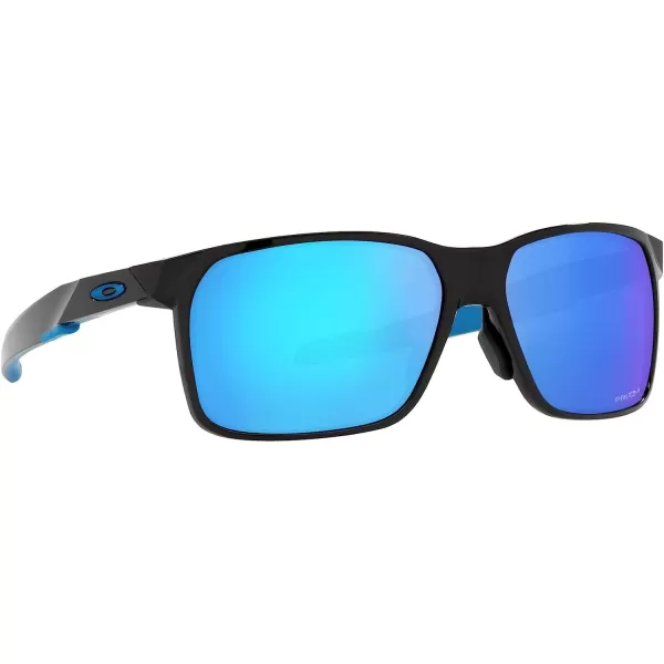 imageOakley Mens Oo9460 Portal X Rectangular SunglassesPolished Black on BluePrizm Sapphire