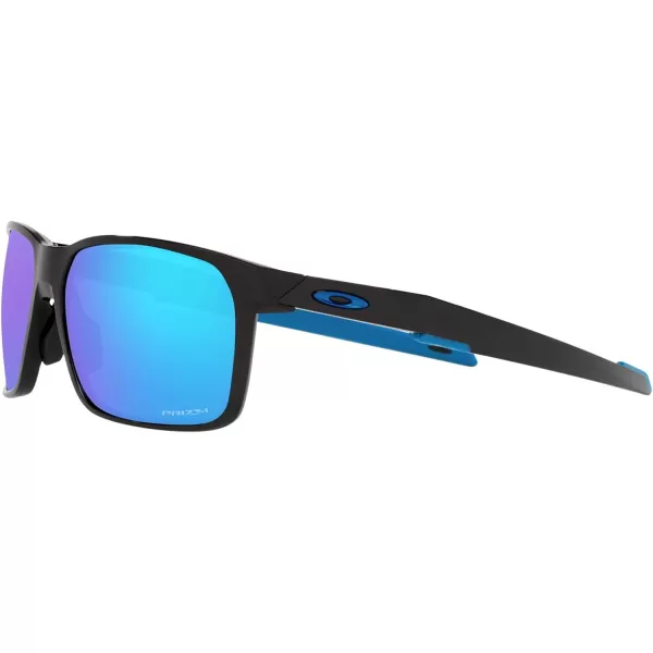 imageOakley Mens Oo9460 Portal X Rectangular SunglassesPolished Black on BluePrizm Sapphire