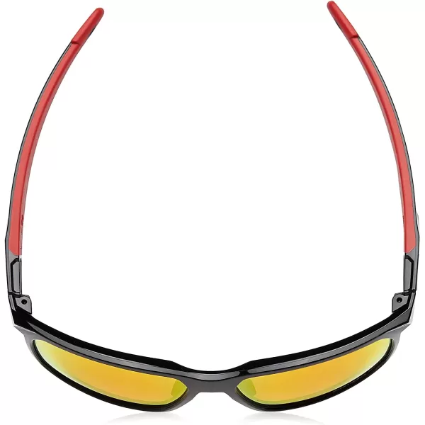 imageOakley Mens Oo9460 Portal X Rectangular SunglassesPolished Black on RedPrizm Ruby Polarized