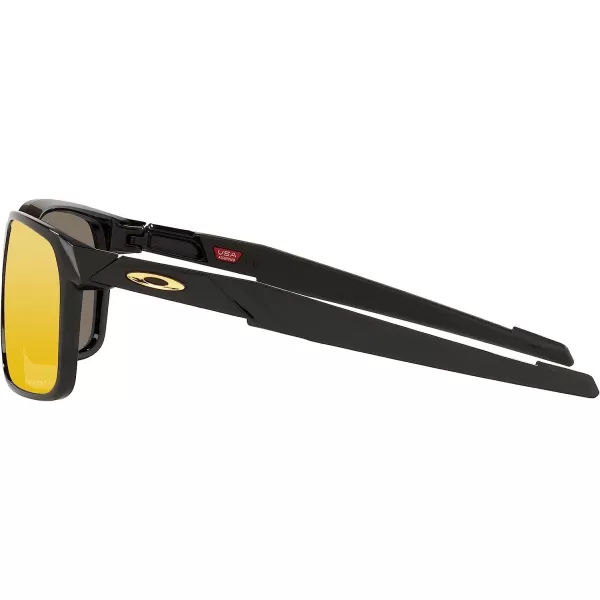 imageOakley Mens Oo9460 Portal X Rectangular SunglassesPolished BlackPrizm 24k Polarized