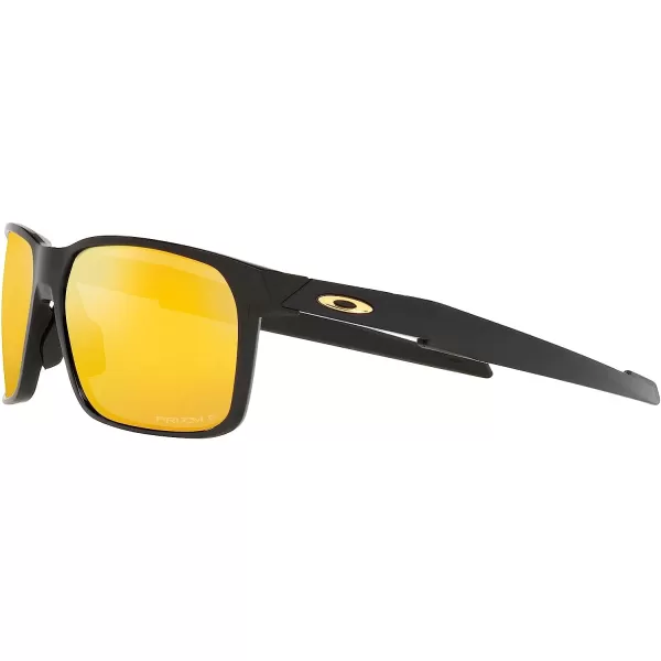 imageOakley Mens Oo9460 Portal X Rectangular SunglassesPolished BlackPrizm 24k Polarized