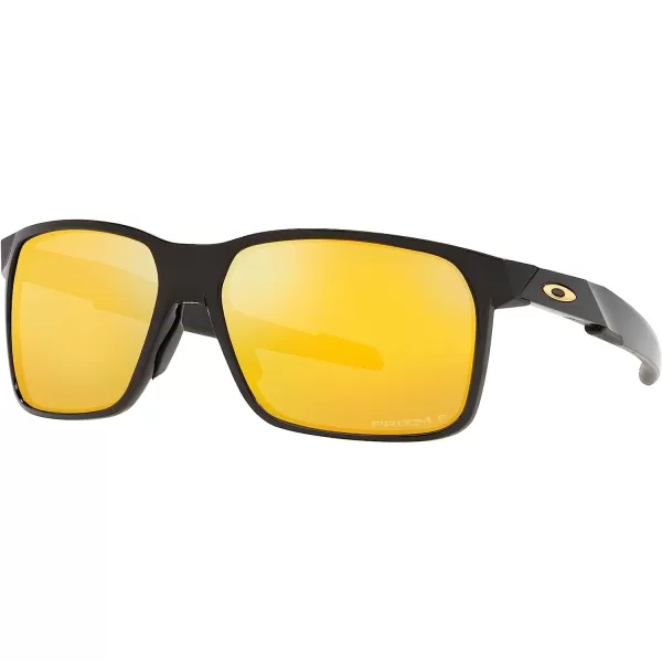 imageOakley Mens Oo9460 Portal X Rectangular SunglassesPolished BlackPrizm 24k Polarized