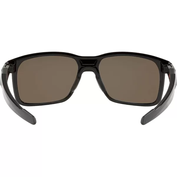 imageOakley Mens Oo9460 Portal X Rectangular SunglassesPolished BlackPrizm 24k Polarized