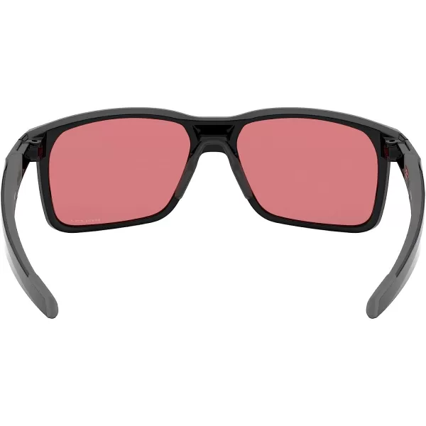imageOakley Mens Oo9460 Portal X Rectangular SunglassesPolished BlackPrizm Dark Golf