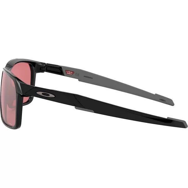 imageOakley Mens Oo9460 Portal X Rectangular SunglassesPolished BlackPrizm Dark Golf