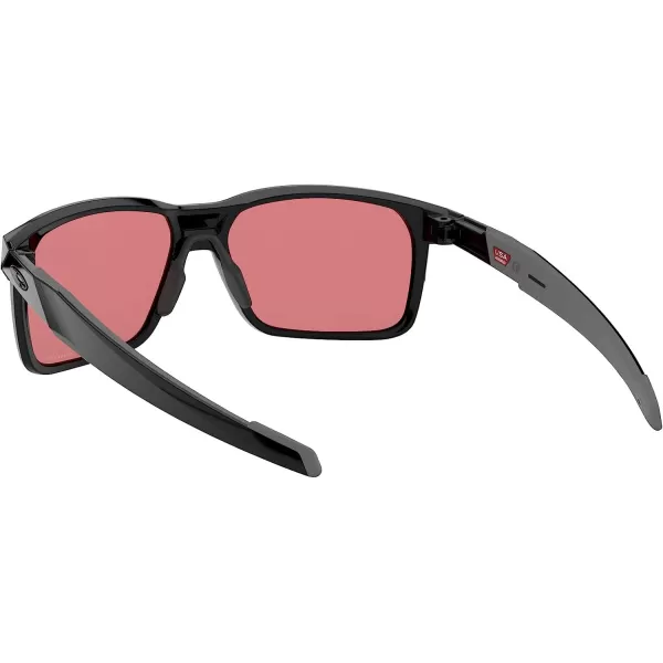 imageOakley Mens Oo9460 Portal X Rectangular SunglassesPolished BlackPrizm Dark Golf