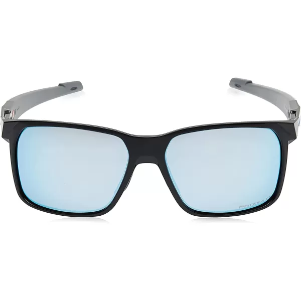 imageOakley Mens Oo9460 Portal X Rectangular SunglassesPolished BlackPrizm Deep Water Polarized