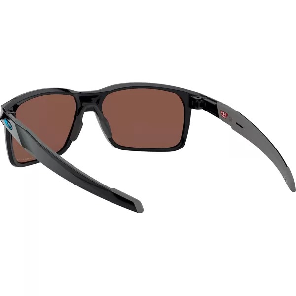imageOakley Mens Oo9460 Portal X Rectangular SunglassesPolished BlackPrizm Deep Water Polarized