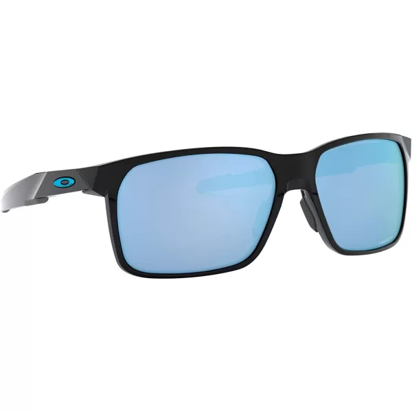 imageOakley Mens Oo9460 Portal X Rectangular SunglassesPolished BlackPrizm Deep Water Polarized