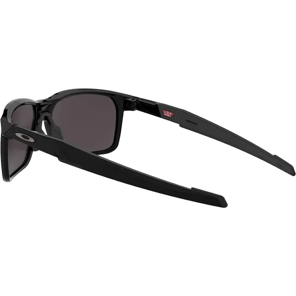 imageOakley Mens Oo9460 Portal X Rectangular SunglassesPolished BlackPrizm Grey Polarized
