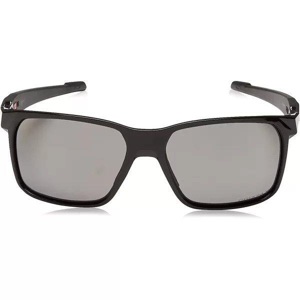 imageOakley Mens Oo9460 Portal X Rectangular SunglassesPolished BlackPrizm Grey Polarized