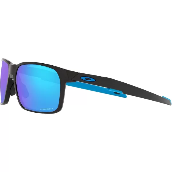 imageOakley Mens Oo9460 Portal X Rectangular SunglassesPolished BlackPrizm Sapphire