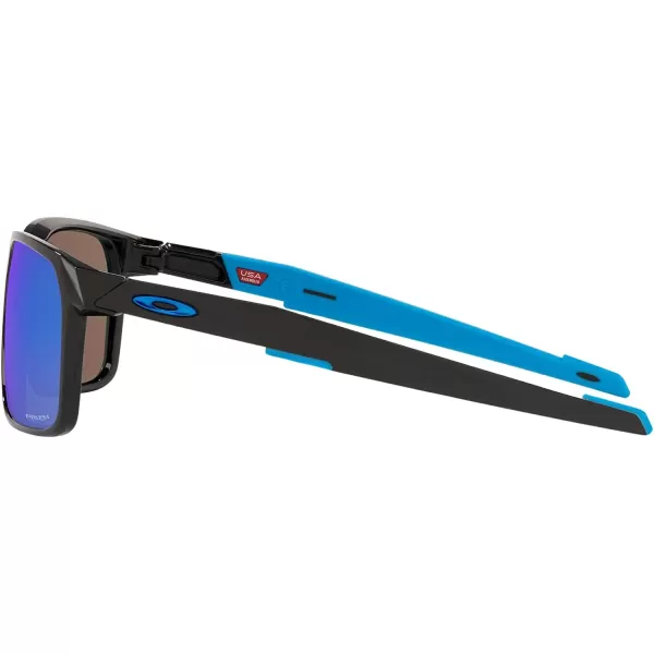 imageOakley Mens Oo9460 Portal X Rectangular SunglassesPolished BlackPrizm Sapphire