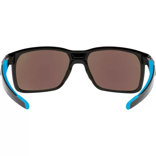 imageOakley Mens Oo9460 Portal X Rectangular SunglassesPolished BlackPrizm Sapphire
