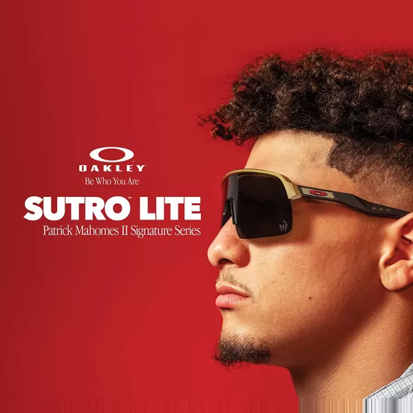 imageOakley Mens Oo9463 Sutro Lite Rectangular SunglassesPatrick Mahomes Ii Olympic GoldPrizm Black