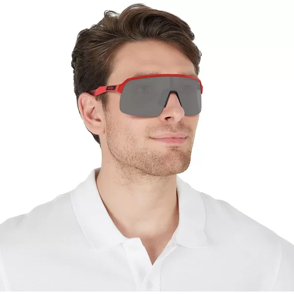imageOakley Mens Oo9463 Sutro Lite Rectangular SunglassesPatrick Mahomes Matte RedlinePrizm Black