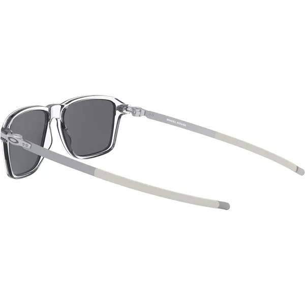 imageOakley Mens Oo9469 Wheel House Square SunglassesPolished ClearPrizm Black Polarized