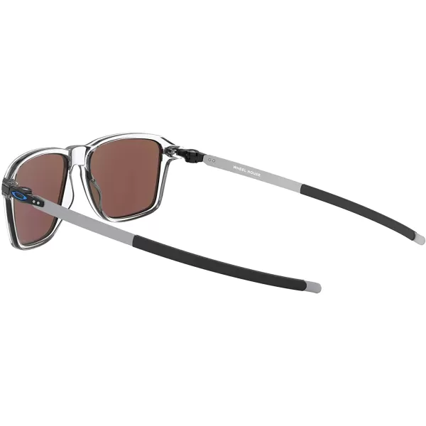 imageOakley Mens Oo9469 Wheel House Square SunglassesPolished ClearPrizm Sapphire