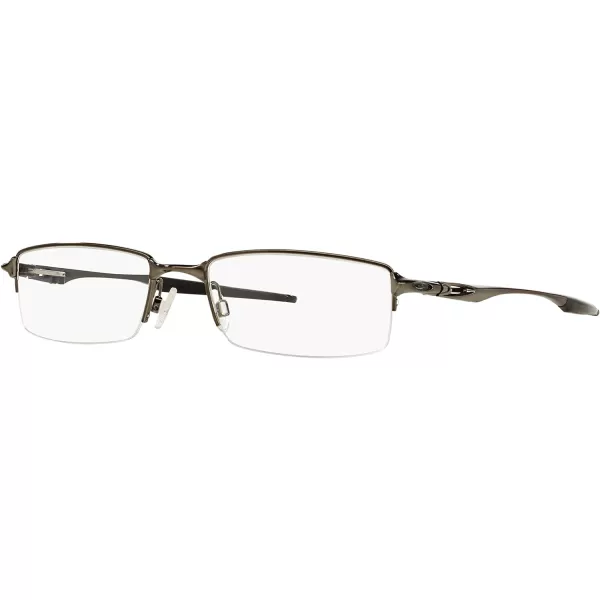 imageOakley Mens Ox3119 Halfshock Metal Rectangular Prescription Eyeglass FramesBrushed ChromeDemo Lens