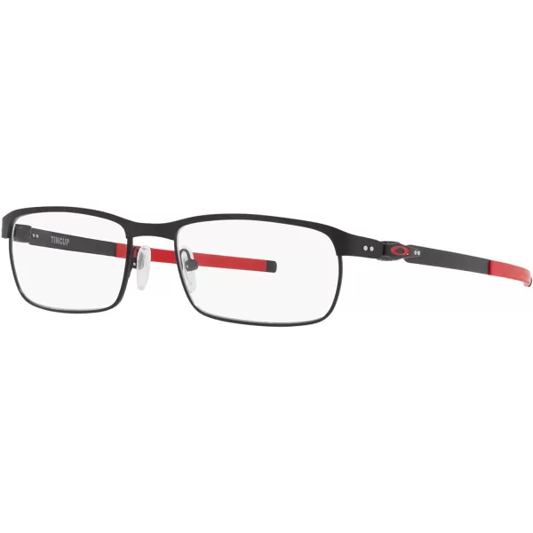 imageOakley Mens Ox3184 Tincup Rectangular Prescription Eyeglass FramesSatin Black RedDemo Lens