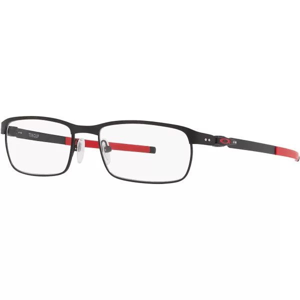 imageOakley Mens Ox3184 Tincup Rectangular Prescription Eyeglass FramesSatin Black RedDemo Lens