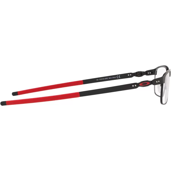 imageOakley Mens Ox3184 Tincup Rectangular Prescription Eyeglass FramesSatin Black RedDemo Lens