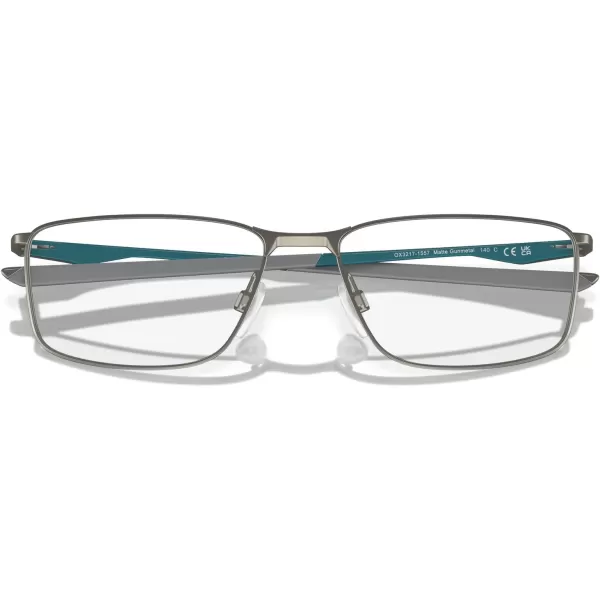 imageOakley Mens Ox3217 Socket 50 Rectangular Prescription Eyeglass FramesMatte GunmetalDemo Lens