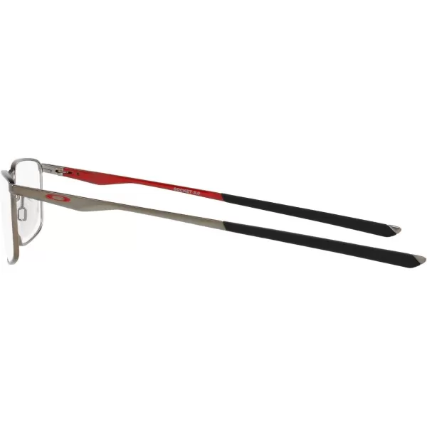 imageOakley Mens Ox3217 Socket 50 Rectangular Prescription Eyeglass FramesSatin Brushed ChromeDemo Lens