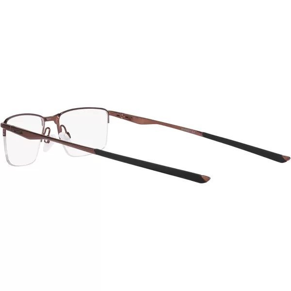 imageOakley Mens Ox3218 Socket 55 Rectangular Prescription Eyeglass FramesBrushed GrenacheDemo Lens