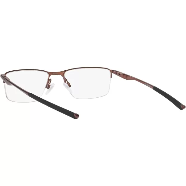 imageOakley Mens Ox3218 Socket 55 Rectangular Prescription Eyeglass FramesBrushed GrenacheDemo Lens