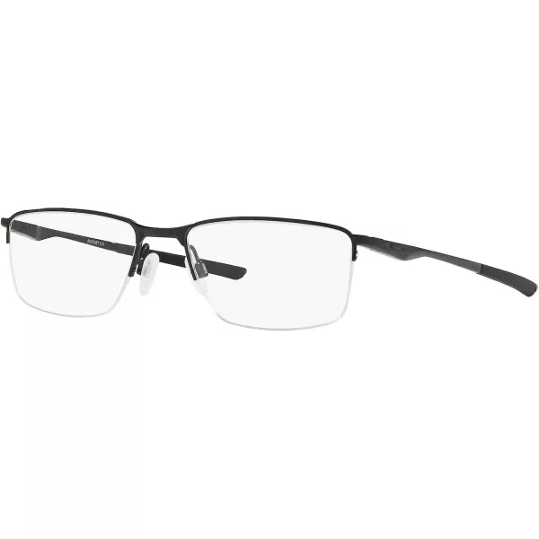 imageOakley Mens Ox3218 Socket 55 Rectangular Prescription Eyeglass FramesPolished BlackDemo Lens